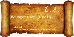 Baumgartner Aladin névjegykártya
